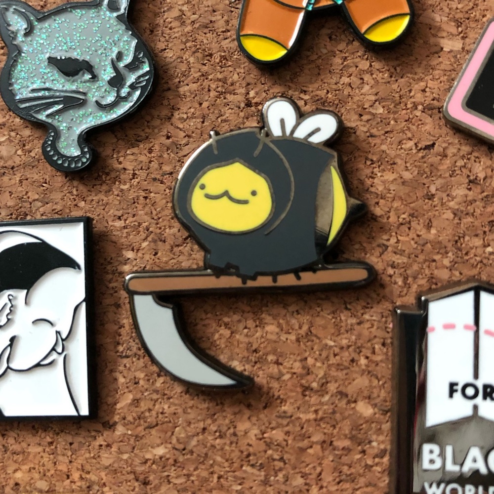 Cute Grim BEEper Pin